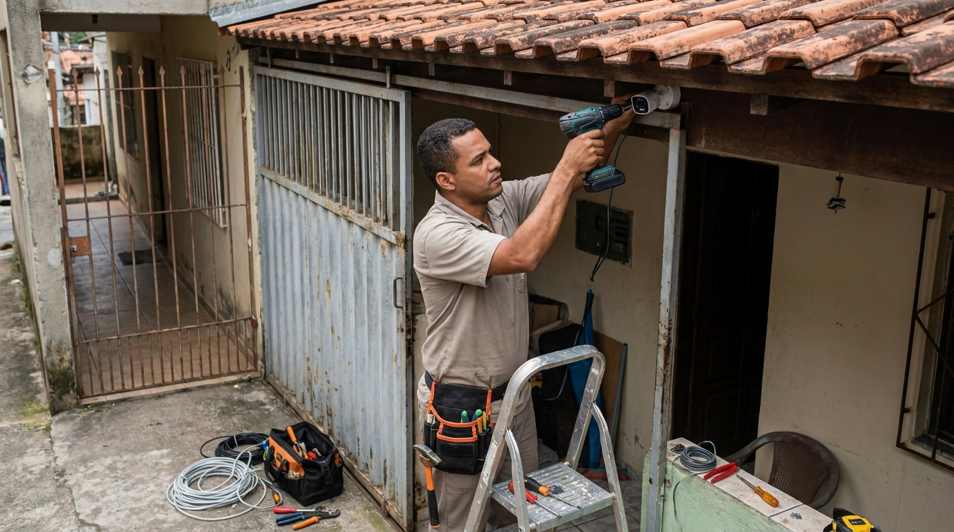 Instalação de Câmera Residencial em Praia Grande‑SP